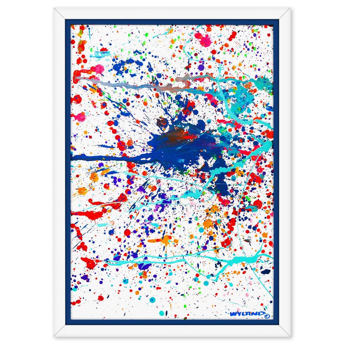 Wyland- Original Painting on Canvas "Vibrant Reef Abstraction": Artist: Wyland. Medium: Original Painting on Canvas. Title: Vibrant Reef Abstraction. Size: 37" x 25". Measures approx. 42" x 30" (framed). Signature: Hand signed by the artist. Certificate of Authent
