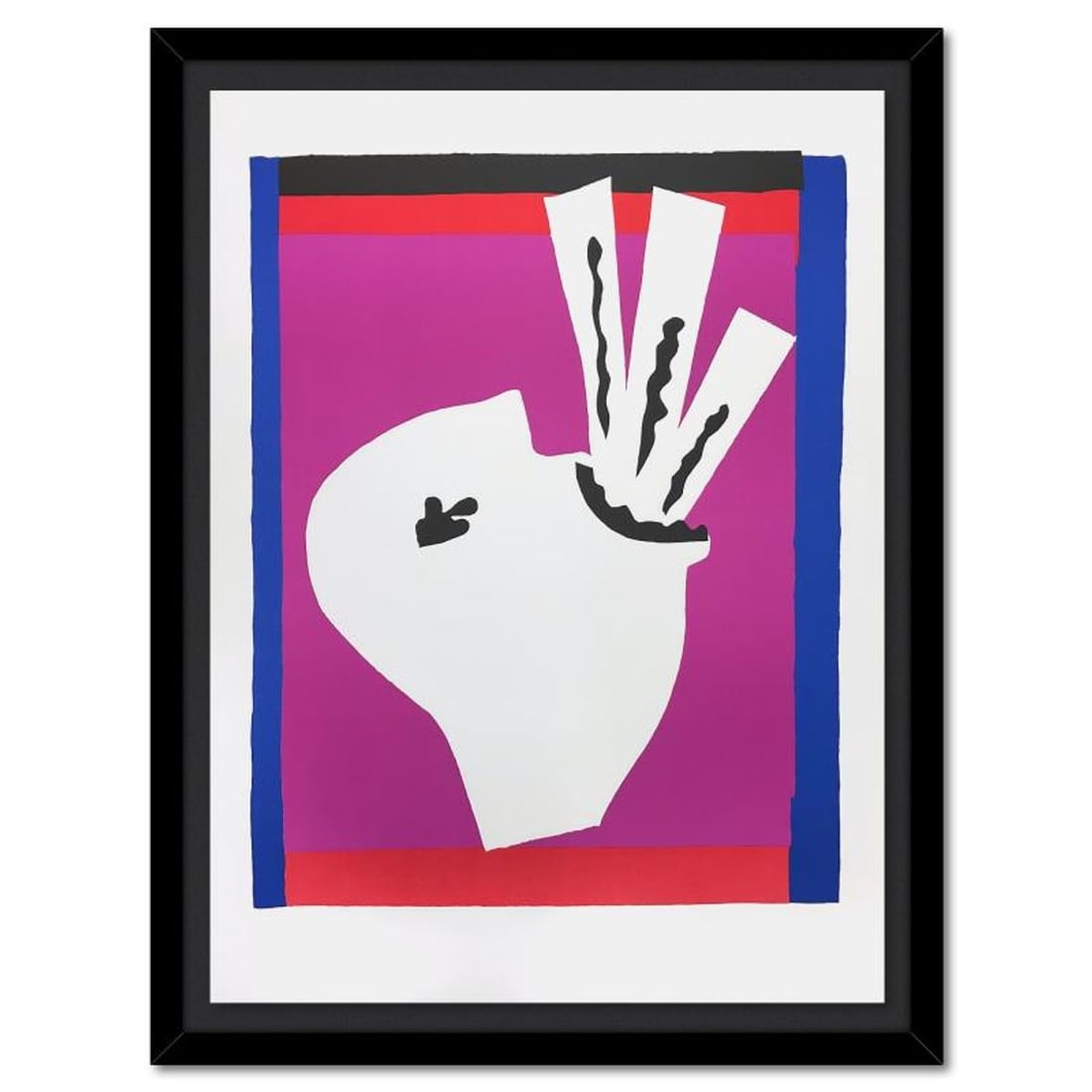 Henri Matisse 1869-1954 (After), "L'Avaleur de Sabres (The Sword Swallower)" Framed Limited Edition: L'Avaleur de Sabres (The Sword Swallower) is a limited edition lithograph by Henri Matisse (1869-1954). This piece comes from an edition of 200 authorized by the Matisse Estate; the edition number is 