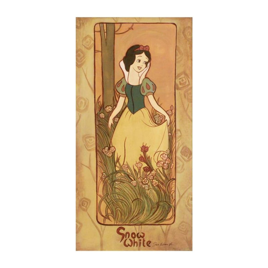 Tricia Buchanan-Benson, "Snow White" from a Sold-Out Limited Edition on Canvas from Disney Fine Art,: Snow White is from a sold-out limited edition giclee on canvas by Tricia Buchanan-Benson, numbered and hand signed by the artist. This piece is licensed by Disney Fine Art. Includes Letter of Authenti