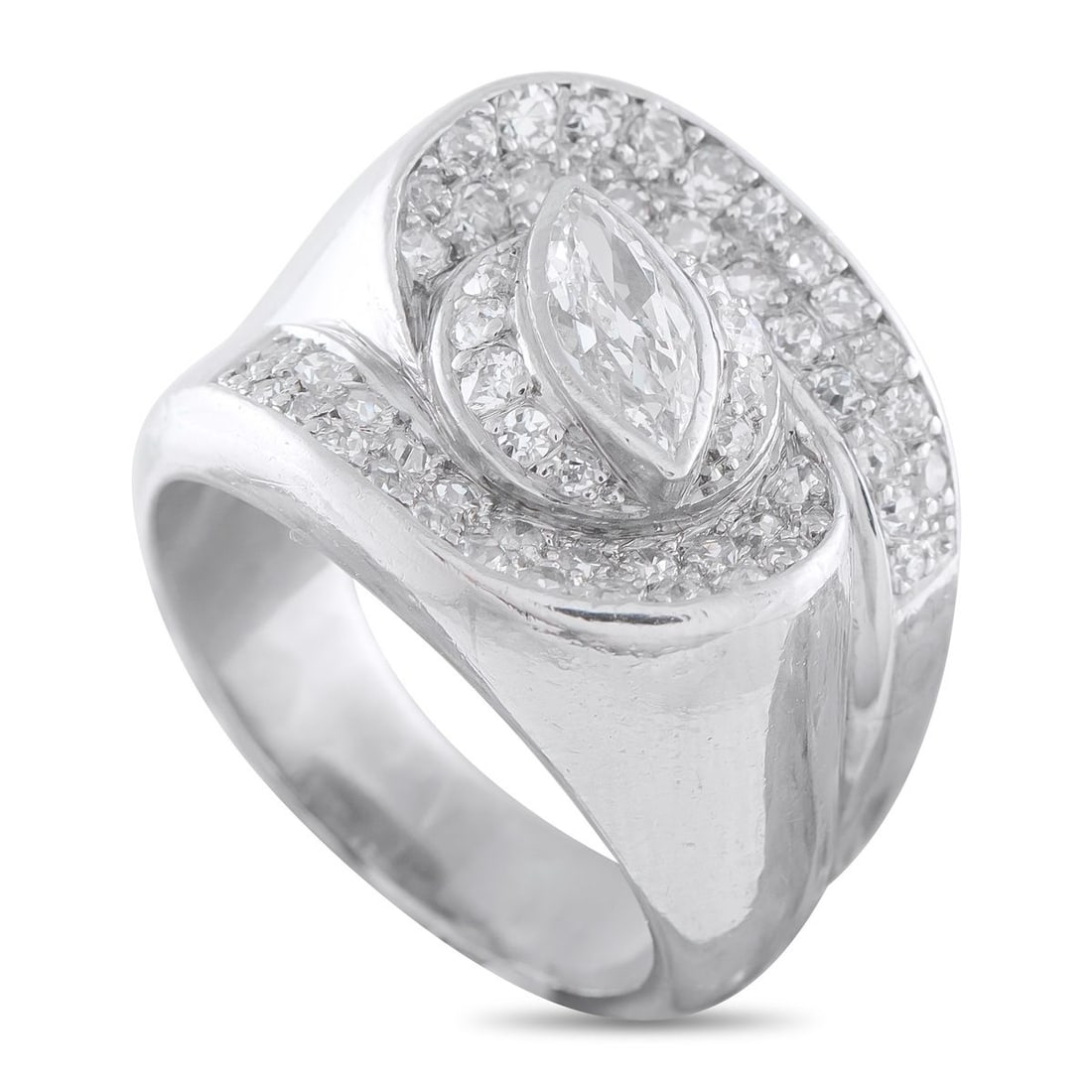 PLATINUM 1.45CT DIAMOND RING (1 of 3)