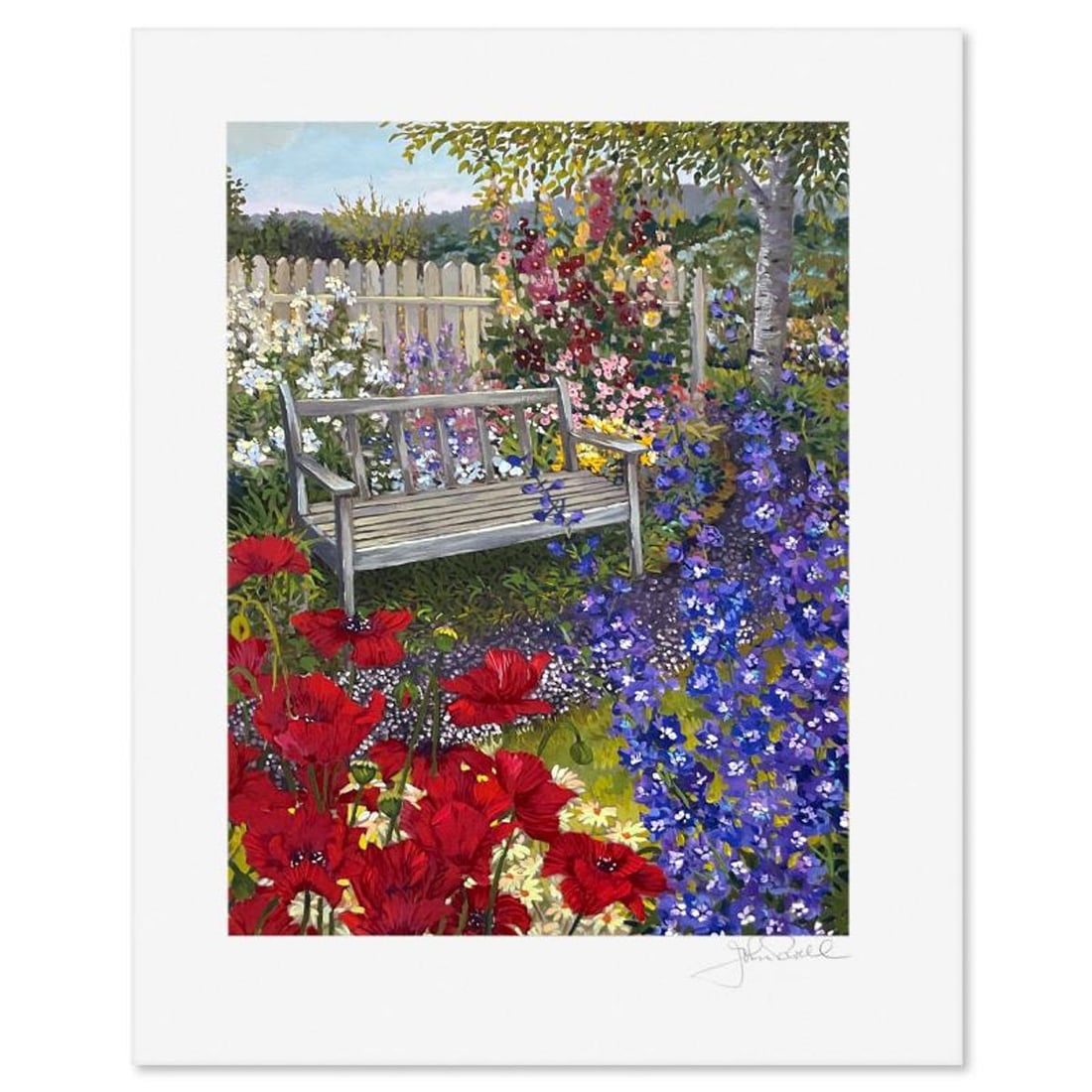 John Powell, "Red Poppies" Limited Edition Printer's Proof Serigraph, Numbered and Hand Signed with: Red Poppies is a limited edition printer's proof serigraph on paper by John Powell, numbered and hand signed by the artist. Includes Letter of Authenticity. Measures approx. 20.5" x 16" (border), 16" 