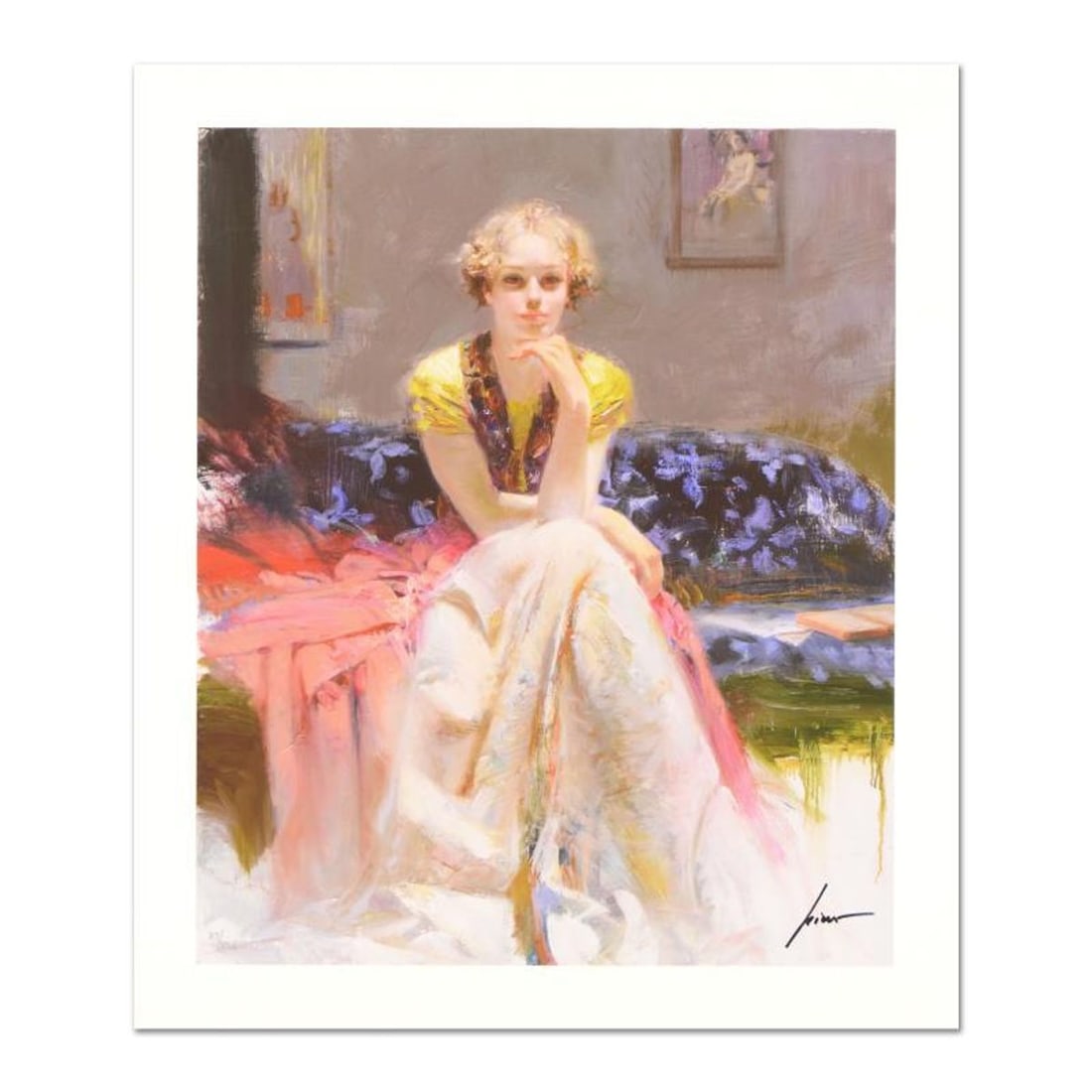 Pino (1939-2010) "Enchantment" Limited Edition Giclee. Numbered and Hand Signed; Certificate of: Enchantment is a limited edition giclee on paper by Pino (1939-2010). The piece comes numbered and is hand signed by the artist. Includes Certificate of Authenticity. Measures approximately 18 x 15"