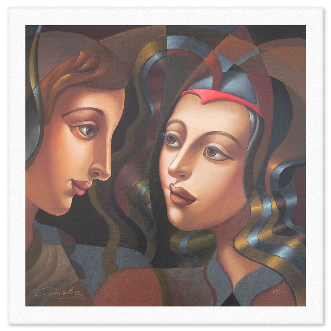 Oleg Zhivetin- Silkscreen "Plea": Artist: Oleg Zhivetin. Medium: Silkscreen. Title: Plea. Size: 20" x 20". Signature: Hand signed and numbered. Reference#: 74684.