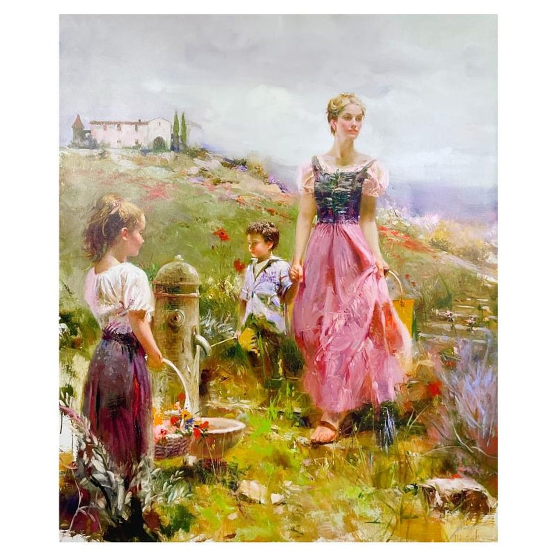 #1 in Edition: Pino (1939-2010), "The Fountain of Life" Limited Edition on Canvas, Numbered 1/295: The Fountain of Life is a limited edition giclee on canvas by Pino (1939-2010), numbered 1/295 and hand signed by the artist. Includes Certificate of Authenticity. Measures approx. 46" x 36" (image).