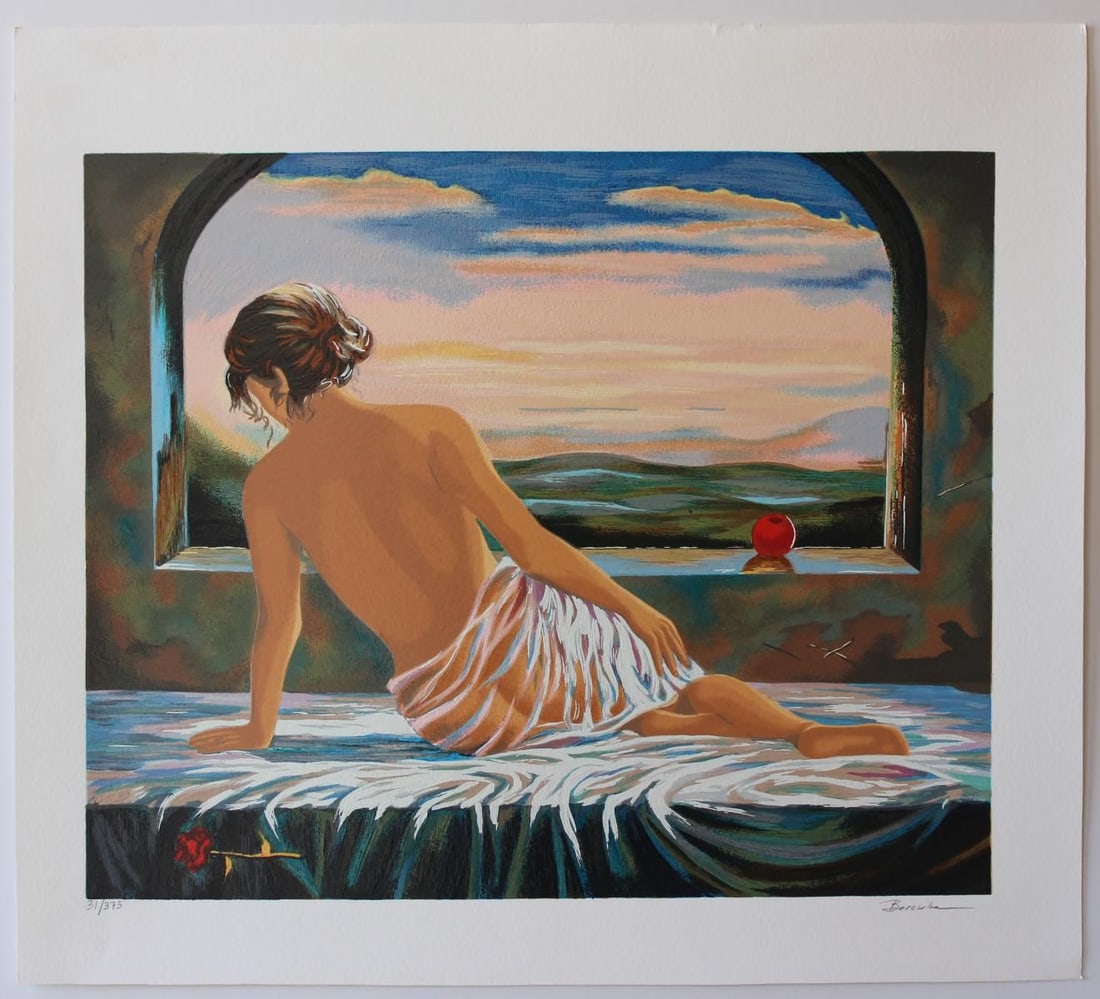 Alexander Borewko- Original Serigraph on Paper "Sweet Morning": Artist: Alexander Borewko. Medium: Original Serigraph on Paper. Title: Sweet Morning. Size: 16.5" x 19". Signature: Hand Signed by the Artist. Certificate of Authenticity: From the publisher. Referenc