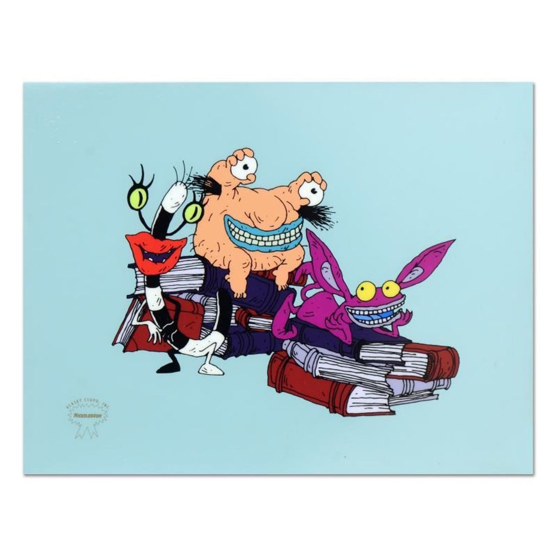 Nickelodeon, "Aaahh!!! Real Monsters" Limited Edition Sericel with Letter of Authenticity.: Aaahh!!! Real Monsters is licensed limited edition sericel featuring the characters from the American animated television series developed by Klasky Csupo for Nickelodeon, "Aaahh!!! Real Monsters". In