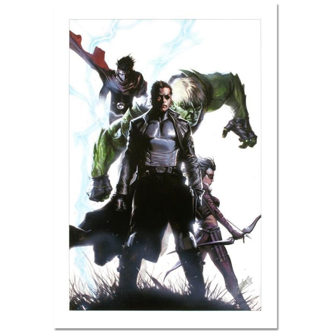 Stan Lee Signed, Marvel Comics "Secret Invasion #4" Limited Edition Canvas 1/10 with Certificate of: Secret Invasion #4 is a limited edition giclee on canvas with art by Gabriel Dell'Otto. Officially licensed by Marvel, this piece is numbered 1/10 and hand signed by creative legend Stan Lee (1922-201