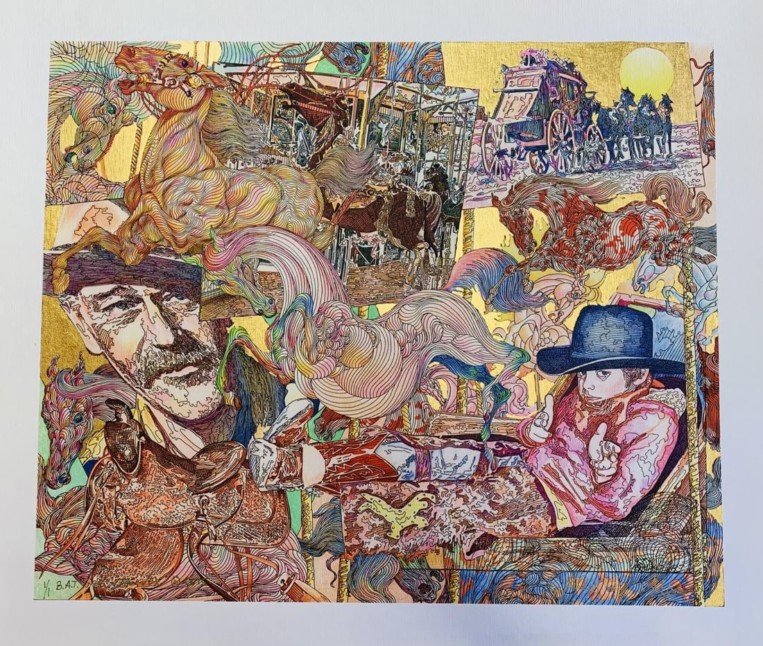 Guillaume Azoulay- Giclee on canvas "At the Vox": Artist: Guillaume Azoulay. Medium: Giclee on canvas. Title: At the Vox. Size: 24" x 24". Signature: Hand signed and numbered. Reference#: 28033.