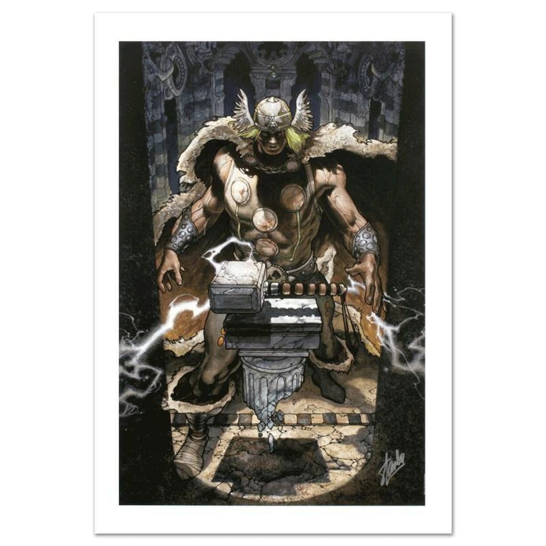 Stan Lee Signed, Marvel Comics "Thor: For Asgard #6" Limited Edition Canvas 8/10 with Certificate of (1 of 1)