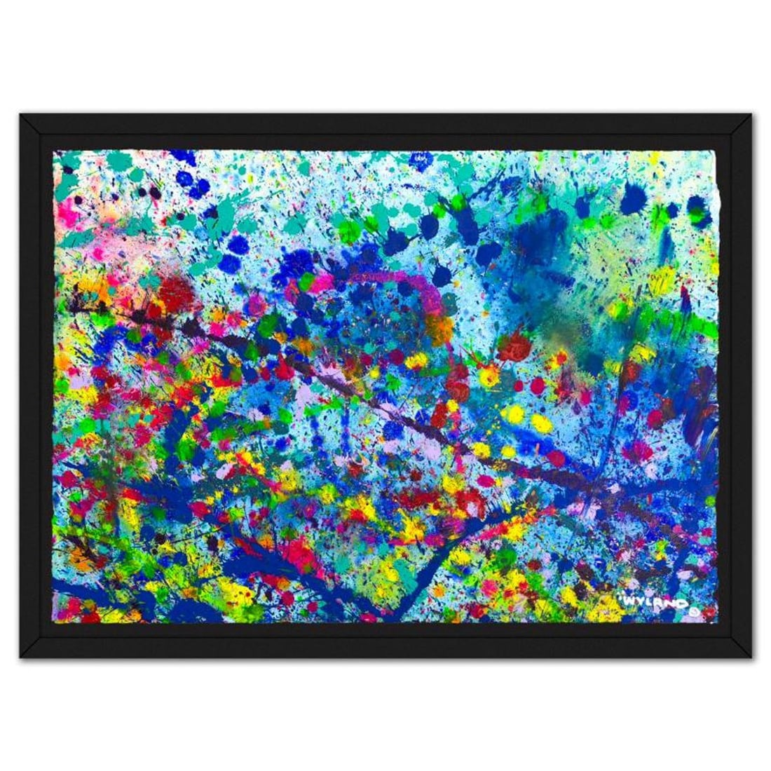 Wyland, Framed Original Watercolor Painting, Hand Signed with Letter of Authenticity.: This is an original watercolor painting on paper by Wyland, hand signed by the artist. This piece comes custom framed. Includes Letter of Authenticity. Measures approx. 34" x 48" (frame), 26" x 40" (i