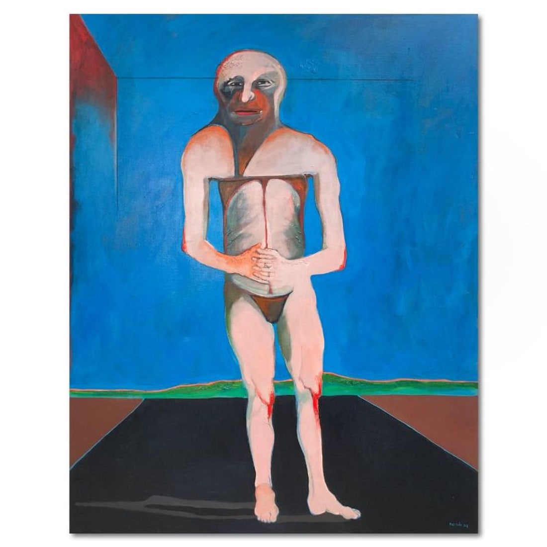 Milton Berwin (1925-2023), Original Painting on Canvas (62" x 48"), Dated 2004 and Hand Signed with: This is an original painting on stretched canvas by Milton Berwin (1925-2023), dated 2004 and hand signed by the artist. Includes Letter of Authenticity. Measures approx. 62" x 48" (image).