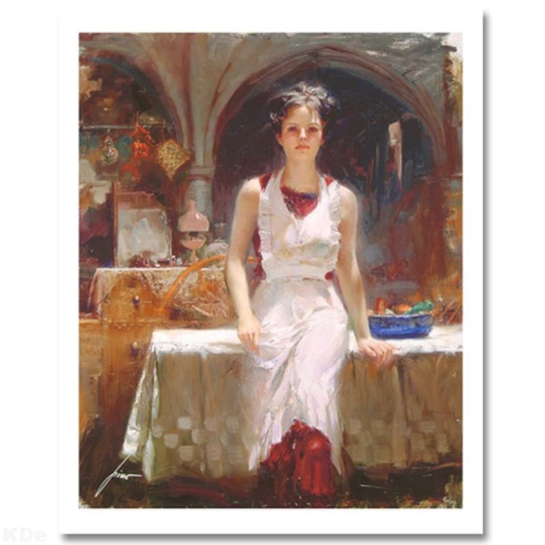 Pino (1939-2010), "Deborah Revisited" Hand Signed Limited Edition with Certificate of Authenticity.: Deborah Revisited is a limited edition giclee on paper by Pino (1939-2010), numbered and hand signed by the artist. Includes Certificate of Authenticity. Measures approximately 18" x 14" (image).