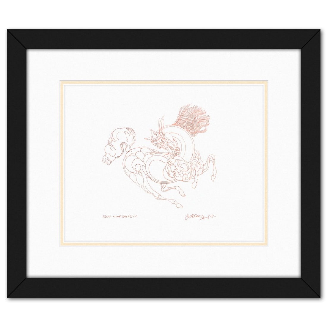 Guillaume Azoulay- Original Drawing "ESSAI XNWF": Artist: Guillaume Azoulay. Medium: Original Drawing. Title: ESSAI XNWF. Size: 11" x 14". Measures approx. 18.5" x 21.5" (framed). Signature: Hand signed. Certificate of Authenticity: Is included. Refe