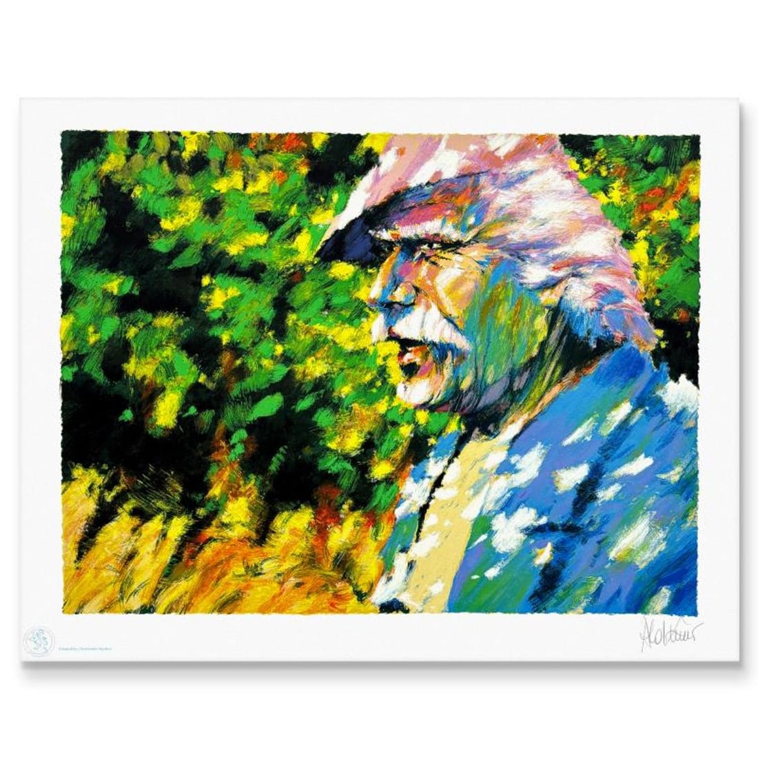 Aldo Luongo, "White Cap" Limited Edition Serigraph, Numbered and Hand Signed with Certificate of (1 of 2)