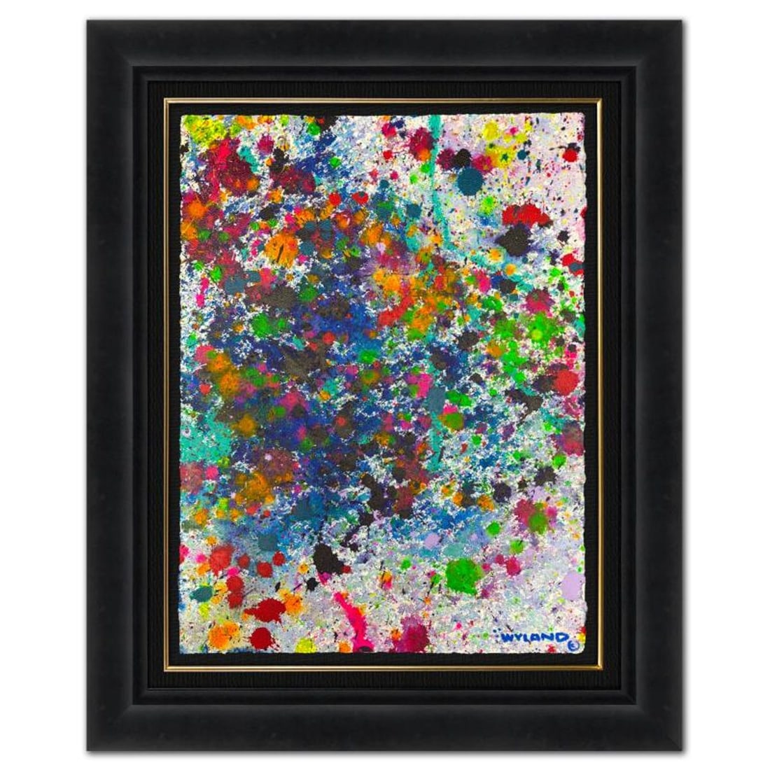 Wyland, "Untitled Abstract" Framed Original Painting on Paper, Hand Signed with Letter of: This is an original watercolor painting on paper by Wyland, hand signed by the artist. This piece comes custom framed. Includes Letter of Authenticity. Measures approximately 38.5" x 31" x (framed), 3