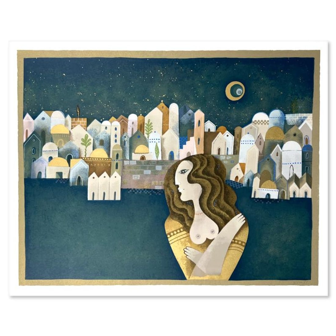 Samy Briss, Limited Edition Serigraph, Hand Signed and Numbered with Letter of Authenticity.: This is a limited edition serigraph on paper by Samy Briss. The piece comes hand signed by the artist, numbered, and with a letter of authenticity. Measures approximately 17" x 22". Reference#: 89957.