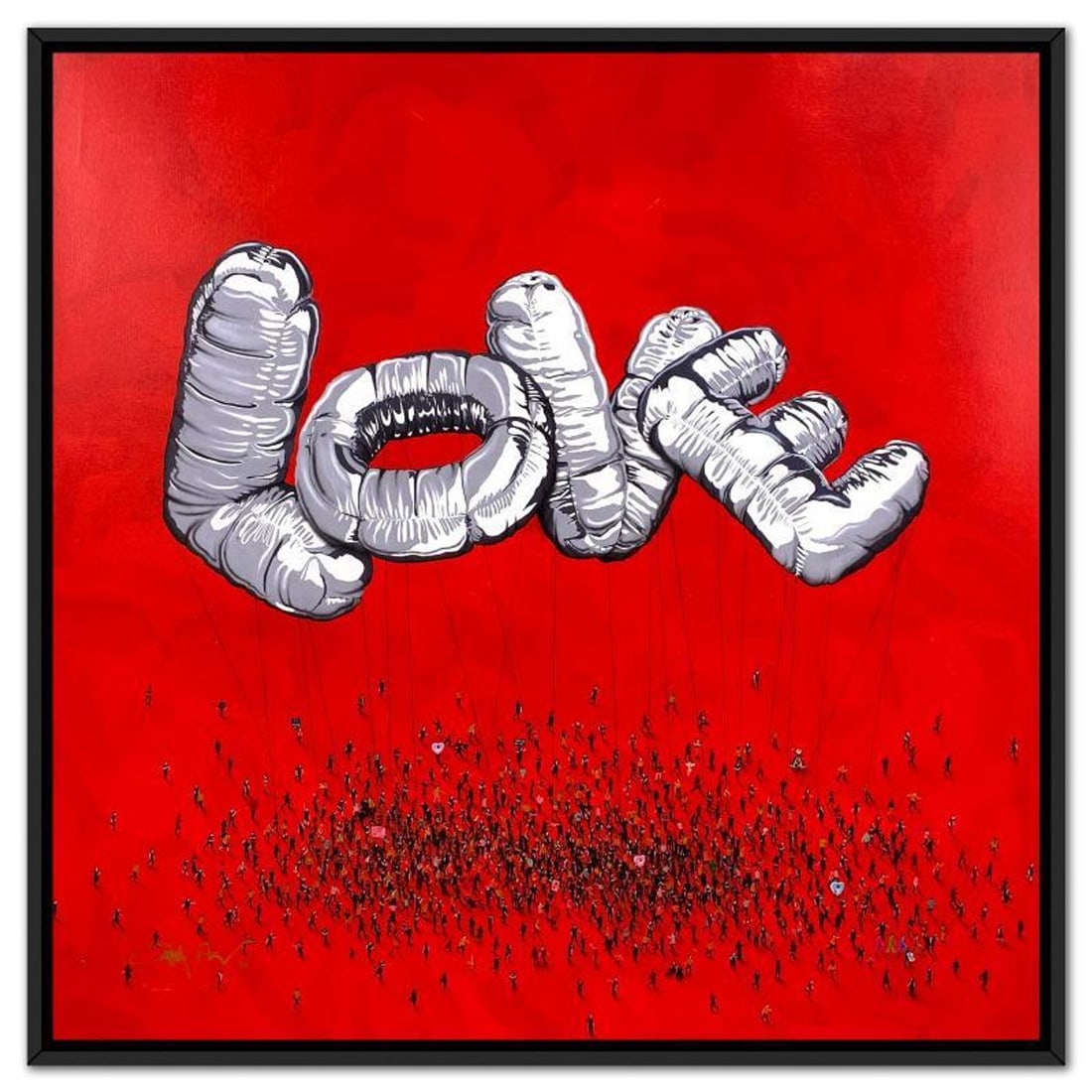Craig Alan, "Populus: Love High" Framed, Hand Signed Limited Edition Canvas with Letter of: Populus: Love High is a numbered limited edition giclee on canvas by Craig Alan, hand signed by the artist. This piece comes custom framed and includes Letter of Authenticity. Measures approximately 4