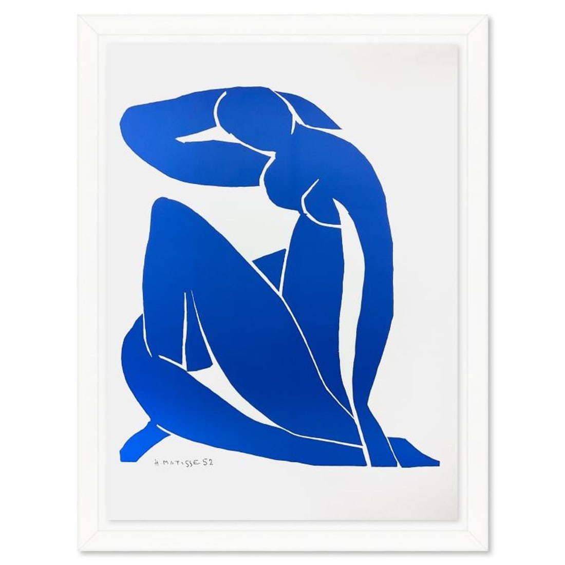 Henri Matisse 1869-1954 (After), "Nu Bleu II" Framed Limited Edition Lithograph with Certificate of: Nu Bleu II is a limited edition lithograph by Henri Matisse (1869-1954) bearing the plate signature of the artist. This piece comes from an edition of 200 authorized by the Matisse Estate; the edition