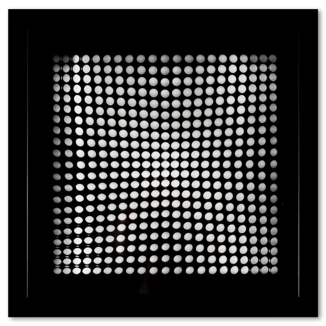 Victor Vasarely (1908-1997), "Trois Dimensions Optique de la serie Cinetiques" Framed 1973: Trois Dimensions Optique de la serie Cinetiques is a dimensional artwork, published in 1973, by Victor Vasarely (1908-1997). This piece comes custom framed. This piece comes with a catalogue raisonne 