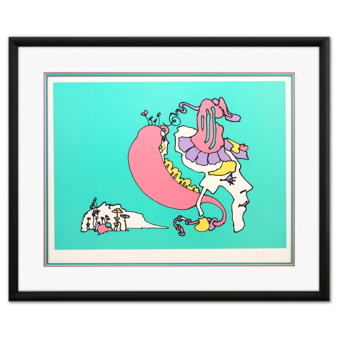 Peter Max- Lithograph: Artist: Peter Max. Medium: Lithograph. Size: 20" x 26". Measures approx. 29" x 35" (framed). Signature: Hand signed and numbered. Certificate of Authenticity: Is included. Reference#: 36574.