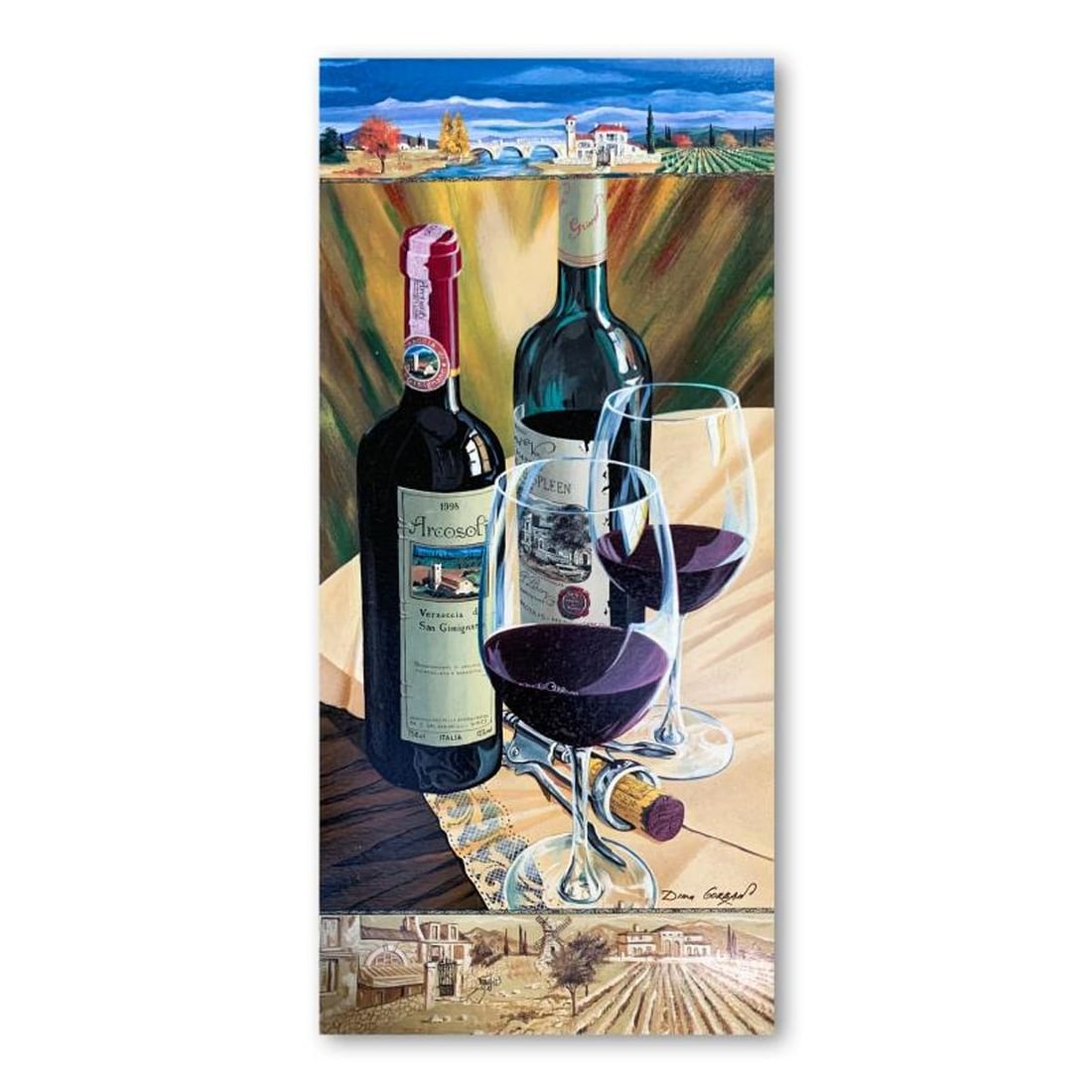 Dima Gorban, "Celebration" Hand Signed Limited Edition Serigraph on Paper with Letter of: Celebration is a limited edition serigraph on paper by Dima Gorban. It is numbered and hand signed and includes a letter of authenticity. Measures approximately 18" x 8" (image). Please note: the