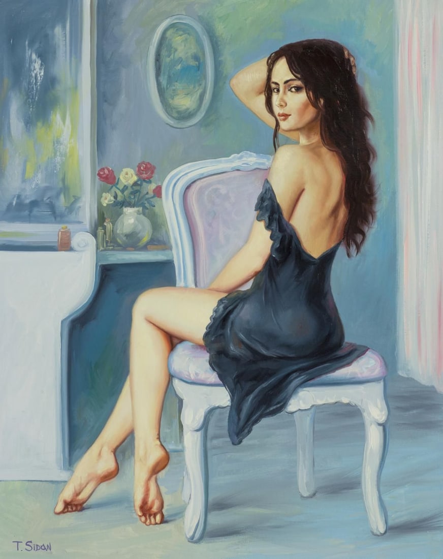 Taras Sidan- Original Giclee on Canvas "Eliana": Artist: Taras Sidan. Medium: Original Giclee on Canvas. Title: Eliana. Size: 20" x 16". Signature: Hand Signed and Numbered by the Artist. Certificate of Authenticity: From the publisher. Reference#: 
