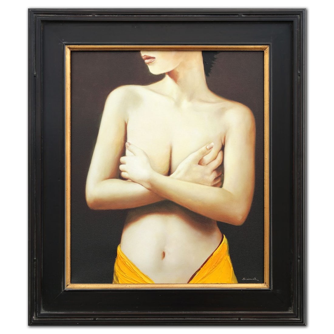 Siamak- Giclee on Canvas "Venus": Artist: Siamak. Medium: Giclee on Canvas. Title: Venus. Size: 24" x 20". Measures approx. 32" x 28" (framed). Signature: Hand Signed and Numbered. Certificate of Authenticity: Is included. Additional: