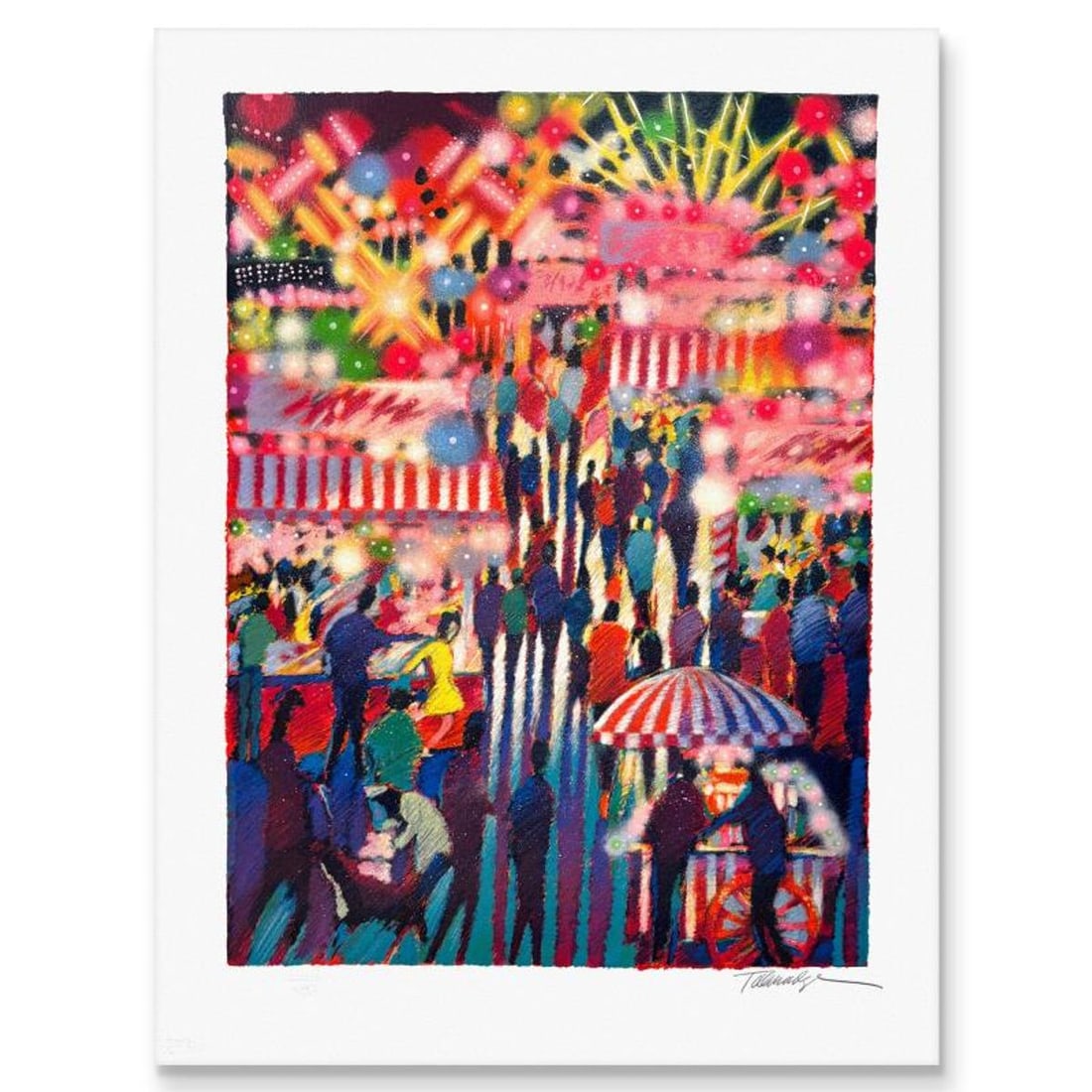James Talmadge, "Opening Night At The Carnival" Limited Edition Serigraph, Numbered and Hand Signed (1 of 2)