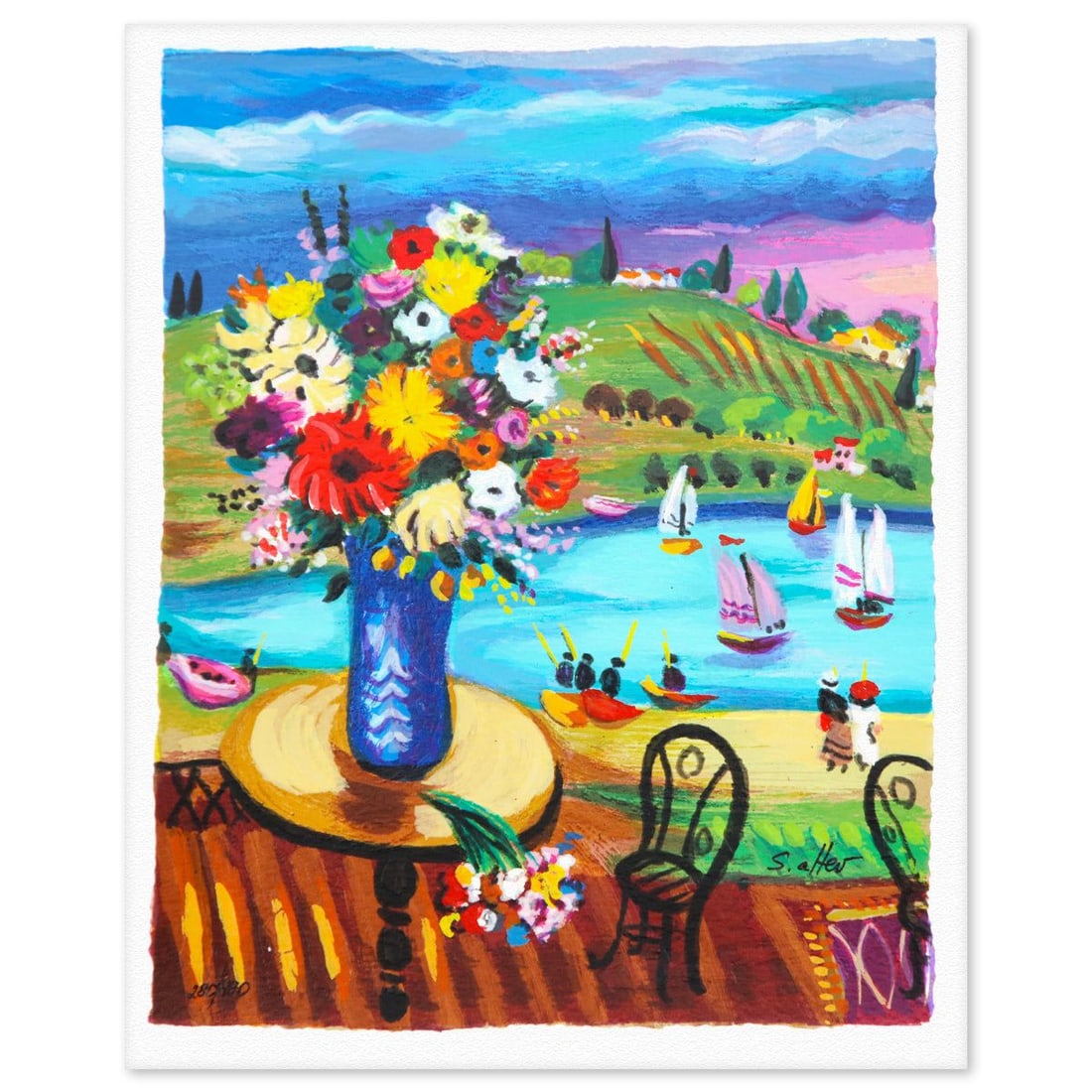 Shlmo Alter- Serigraph "Ships Ashore" (1 of 4)