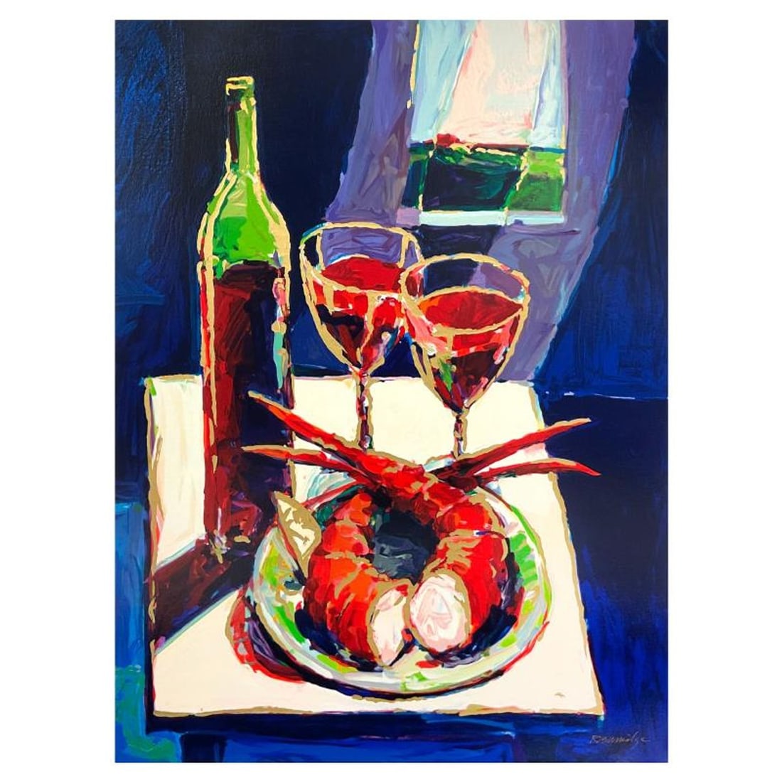 Robert Burridge, "Food for Thought" Limited Edition Printer's Proof Serigraph on Canvas, Numbered: Food for Thought is a limited edition printer's proof serigraph on canvas by Robert Burridge, numbered and hand signed by the artist. Includes Letter of Authenticity. Measures approx. 36" x 27" (image