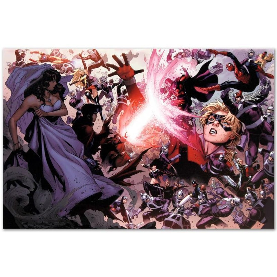 Marvel Comics "Avengers: The Children's Crusade #4" Numbered Limited Edition Giclee on Canvas by Jim: A piece of comic book history, this limited edition, from original art by Jim Cheung, depicts the Avengers. Jim Cheung was named as one of 2005's "Young Guns" by Marvel Editor-in-Chief Joe Quesada, an