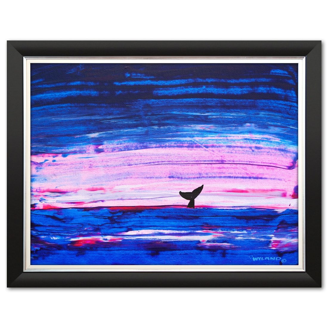 Wyland- Original Painting on Canvas "Abstract": Artist: Wyland. Medium: Original Painting on Canvas. Title: Abstract. Size: 36" x 48". Measures approx. 45" x 57" (framed). Signature: Hand signed by the artist. Certificate of Authenticity: Is includ