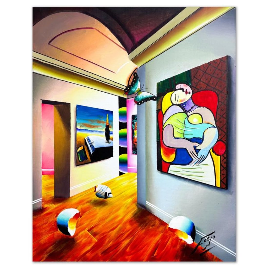 Ferjo, Hand Signed Original Painting on Canvas with Letter of Authenticity. (1 of 2)