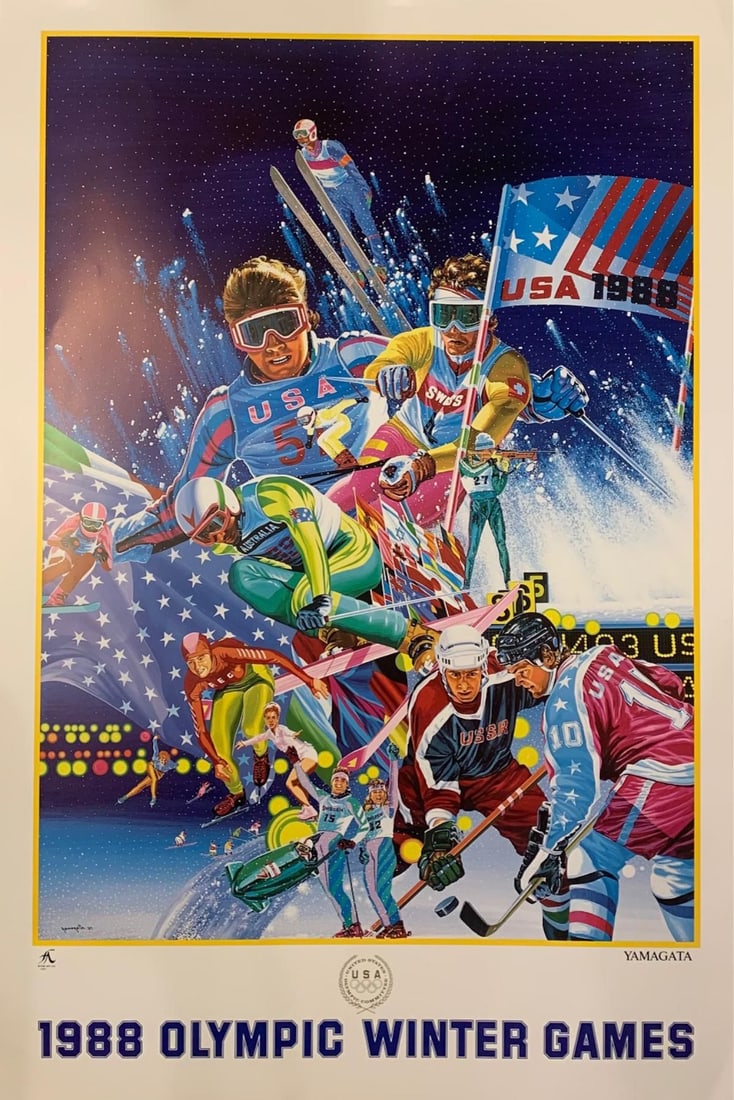 Hiro Yamagata- Offset Lithograph on paper: Artist: Hiro Yamagata. Medium: Offset Lithograph on paper. Size: 24" x 30". Signature: Hand signed. Reference#: 61290.