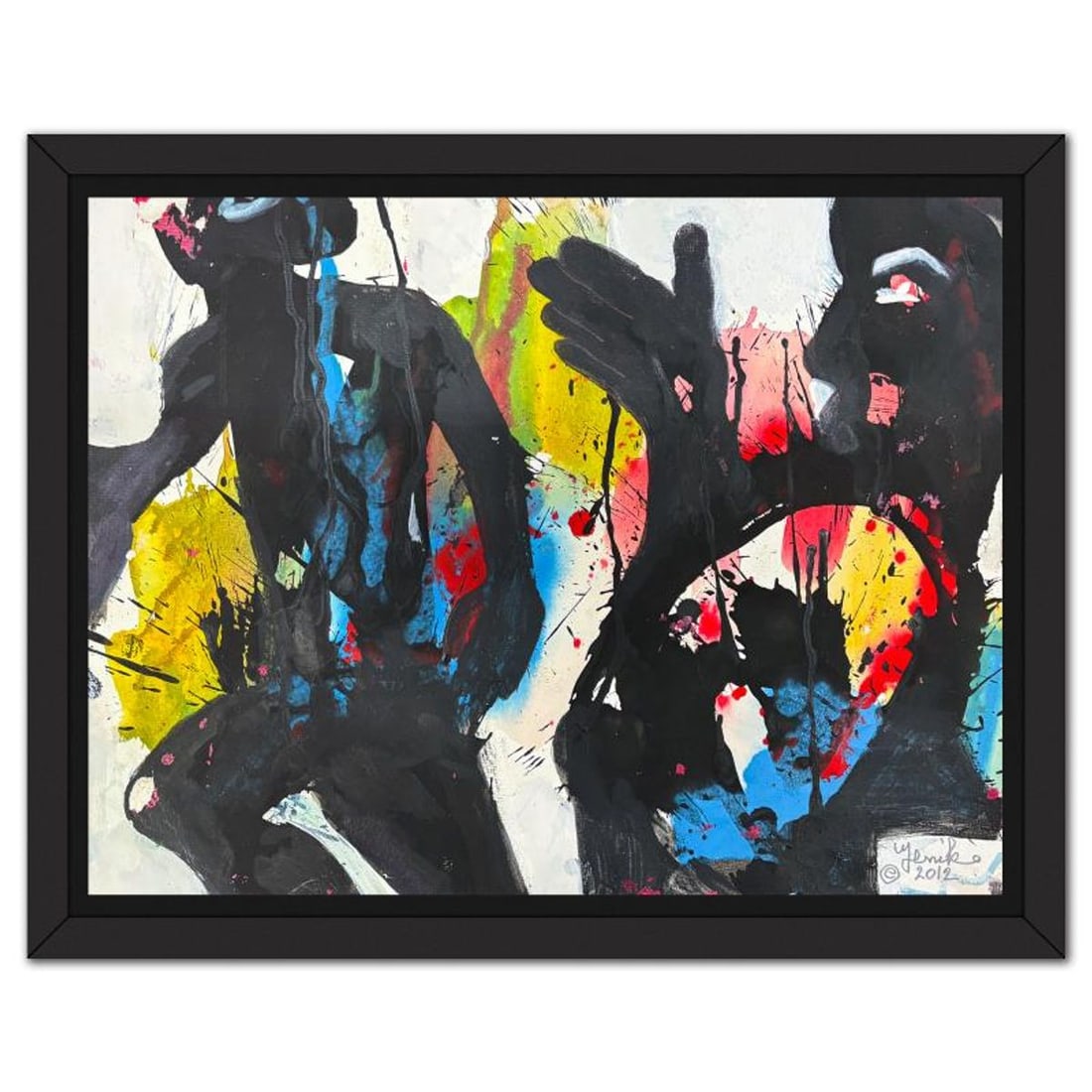 Jenik Cook, Framed Hand Signed Original Painting with Letter of Authenticity.: This is an original acrylic painting on paper by Jenik Cook. Hand signed by the artist, it includes Letter of Authenticity. This piece comes from the artist's personal collection. Measures approximate