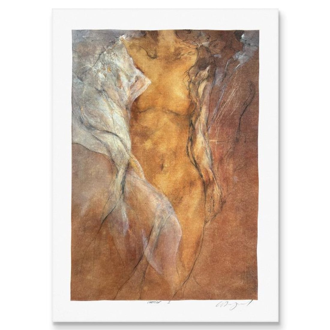 Gary Benfield, "Chemise 1" Limited Edition Serigraph, Numbered and Hand Signed with Certificate of: Chemise 1 is a limited edition serigraph on paper by Gary Benfield, numbered and hand signed by the artist. Includes Certificate of Authenticity. Measures approx. 11.5" x 8" (image).