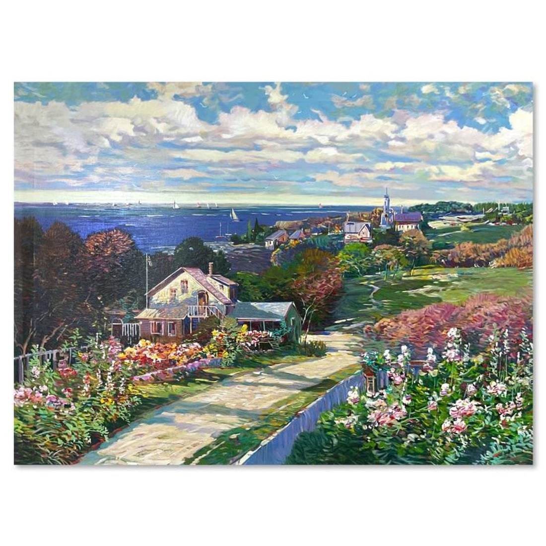 Ming Feng, "Seaside Vista" Limited Edition Printer's Proof on Canvas, Numbered 21/21 and Hand Signed (1 of 2)