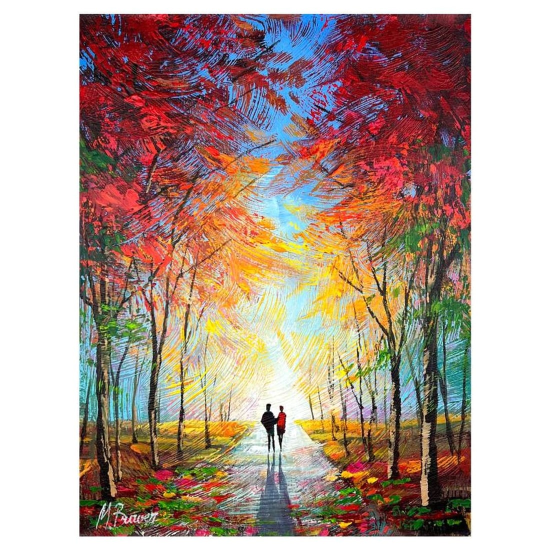 Mark Braver Hand Signed Original Painting on Canvas with Letter of Authenticity.: This is an original painting acrylic on canvas by Mark Braver. Hand signed by the artist, this piece comes with a letter of authenticity. Measures approximately 16" x 12" (image).