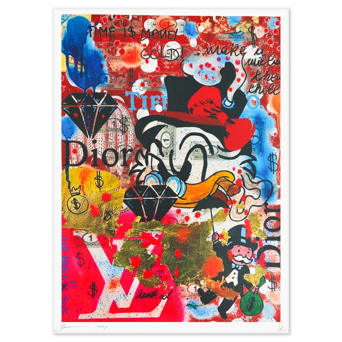 Death NYC- Fine art Print: Artist: Death NYC. Medium: Fine art Print. Size: 18" x 12". Signature: Hand signed and numbered. Certificate of Authenticity: Is included. Reference#: 49344.