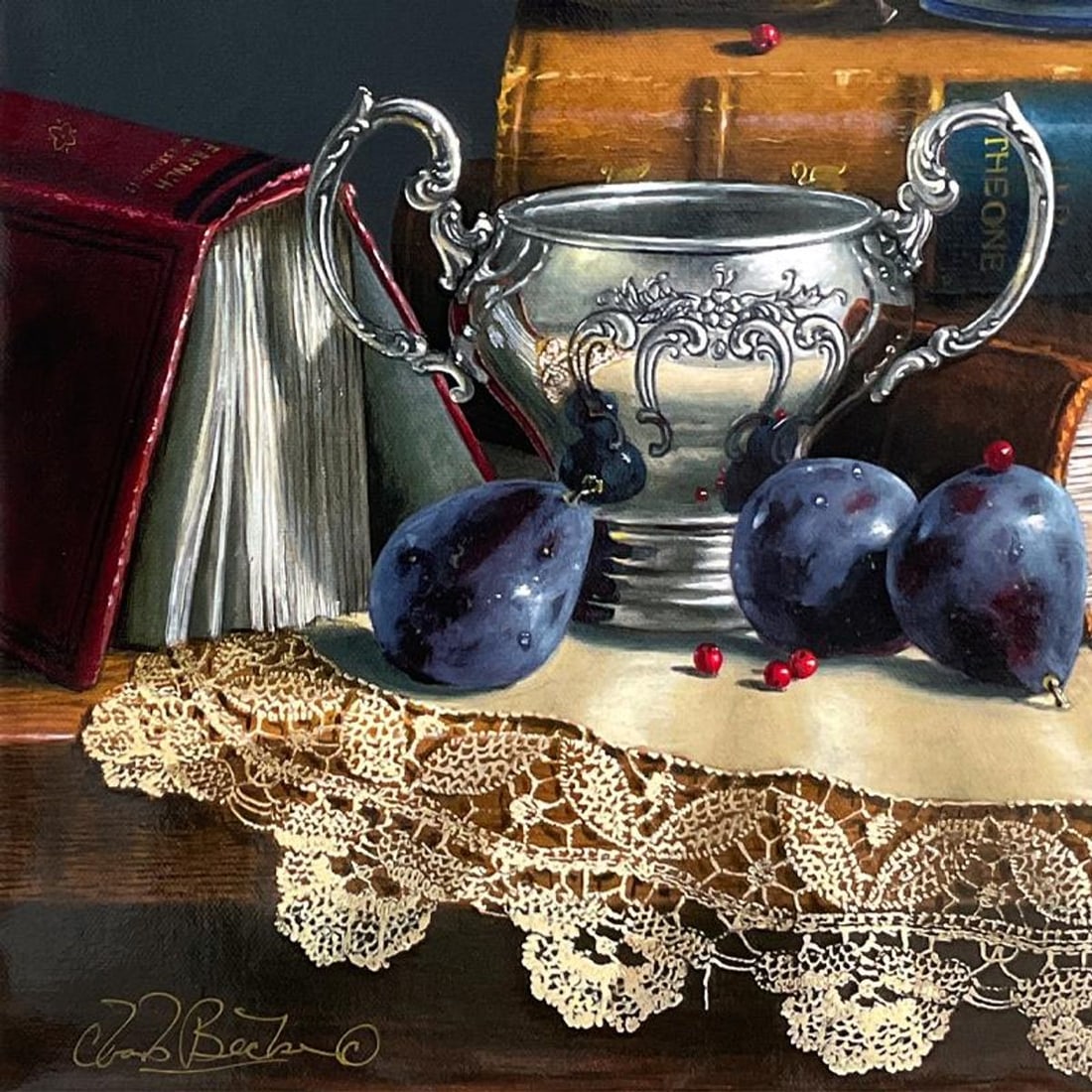 Charles Becker, Limited Edition Serigraph on Canvas, Numbered and Hand Signed with Letter of - 2
