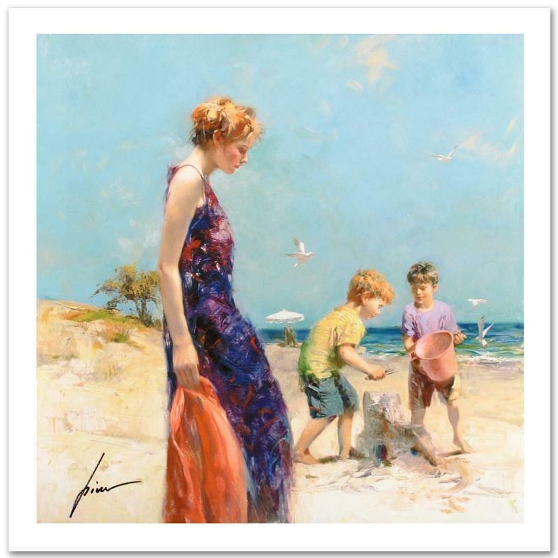 Pino (1939-2010), "Good Ole Days" Hand Signed Limited Edition with Certificate of Authenticity.: Good Ole Days is a limited edition giclee on paper by Pino (1939-2010), numbered and hand signed by the artist. Includes Certificate of Authenticity. Measures approximately 16" x 16" (image). Referenc