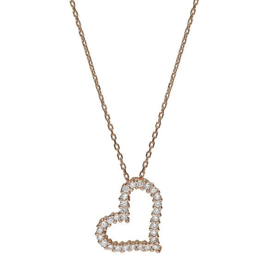 14kt Rose Gold 0.17ctw Diamond Pendant: One 14k rose gold pendant Jewelry Weight: 1.8Grs Total Diamonds Weight: 0.17Cts Main Stones Description: Quantity: 29 Cut and shape: Round Carats Weight: 0.17 Clarity: VS Color: F DSL Appraised. Certi