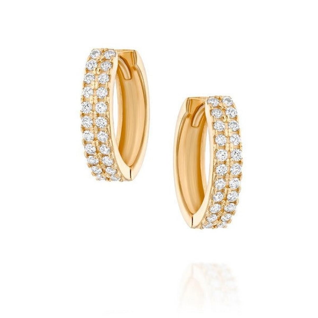 14kt Rose Gold 0.26ctw Diamond Earrings: One pair of 14k rose gold earrings Jewelry Weight: 3Grs Total Diamonds Weight: 0.26Cts Main Stones Description: Quantity: 44 Cut and shape: Round Carats Weight: 0.26 Clarity: VS Color: F DSL Appraised