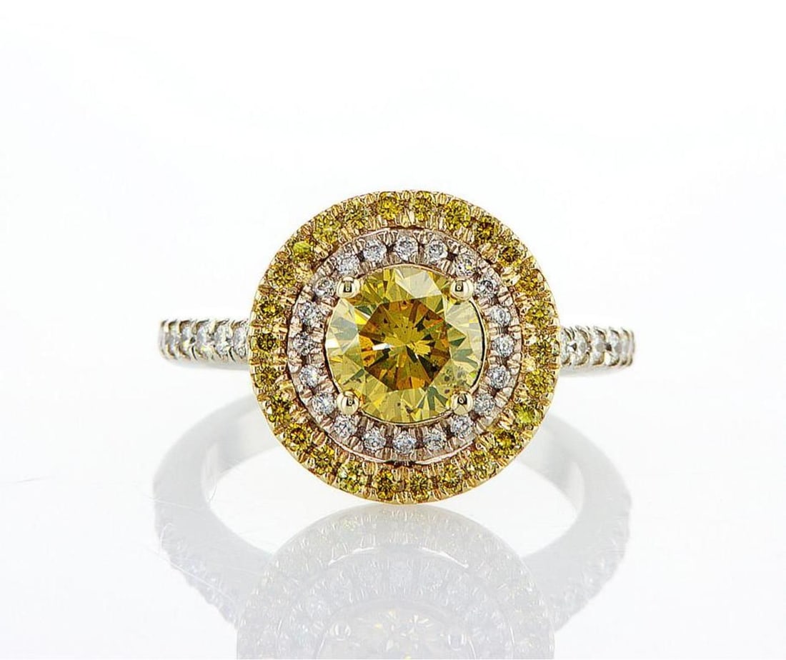 14kt Yellow Gold 1.85ctw Diamond Ring: Jewelry Description Description: One 14k yellow gold ring, set with natural diamond. Jewelry Weight: 6.21 Grs Total Diamonds Weight: 1.85 Cts Precious Metal: 14kt Yellow Gold Certificate Number: DSL,G