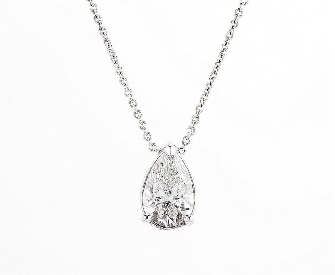 14kt White Gold 1.41ctw Diamond Pendant (1 of 2)