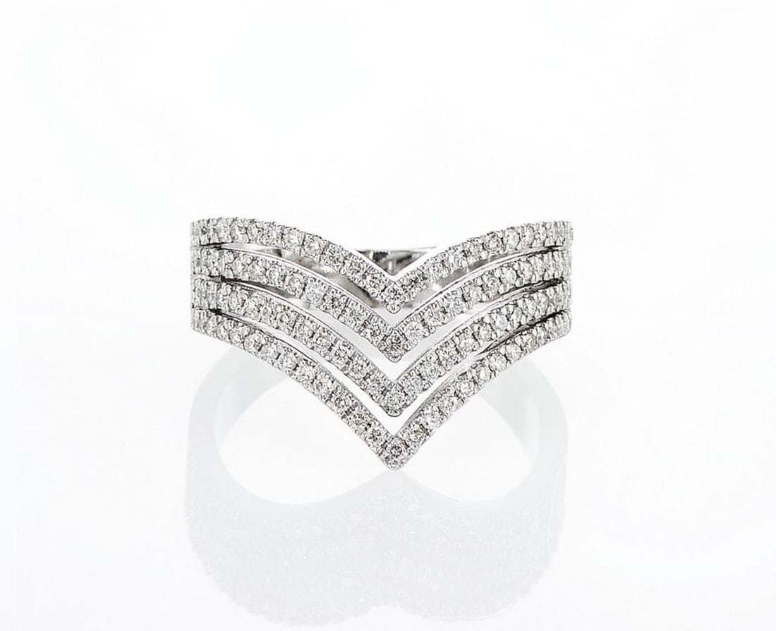 14kt White Gold 1.2ctw Diamond Ring: Jewelry Description Description: One 14k white gold ring, set with natural diamonds. Jewelry Weight: 4.89 Grs Total Diamonds Weight: 1.2 Cts Precious Metal: 14kt White Gold Certificate Number: DSL- 44