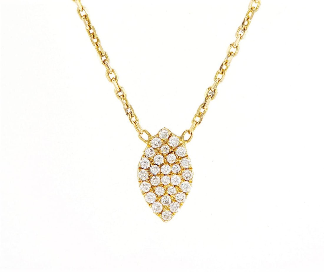 14K Yellow Gold 0.15ctw Pendant: Jewelry Description Description: Natural Diamond Pendant, 14K Yellow Gold Jewelry Weight: 1.58 Grs Total Diamonds Weight: 0.15 Cts Precious Metal: 14K Yellow Gold Certificate Number: DSL- 4450124121 A