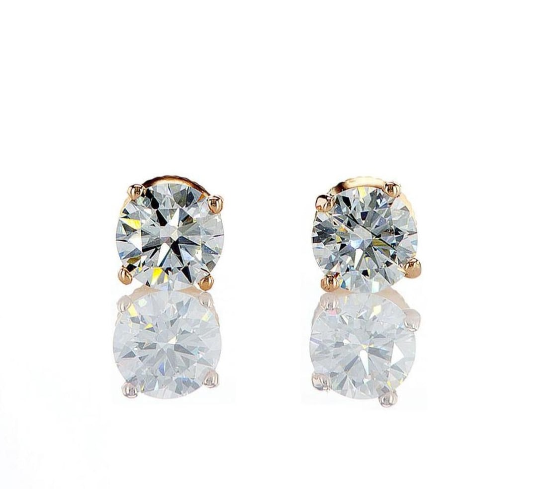 14kt Rose Gold 2.11ctw Diamond Earrings (1 of 2)