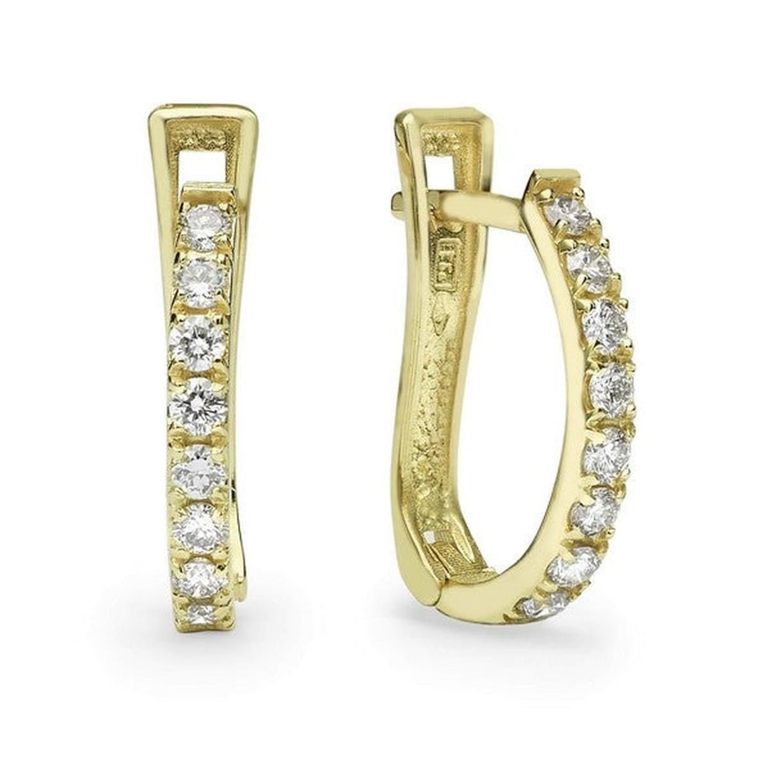 14kt Yellow Gold 1.05ctw Diamond Earrings: One pair of 14k yellow gold earrings Jewelry Weight: 4Grs Total Diamonds Weight: 1.05Cts Main Stones Description: Quantity: 16 Cut and shape: Round Carats Weight: 1.05 Clarity: VS Color: F DSL Apprais