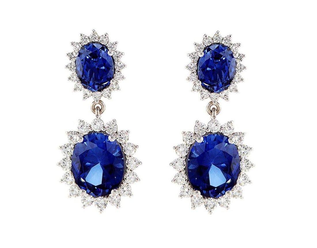 14kt White Gold 2.28ctw Diamond Earrings: Jewelry Description Description: One pair of 14k white gold earrings, set with lab grown diamonds. Jewelry Weight: 10.37 Grs Total Diamonds Weight: 2.28 Cts Precious Metal: 14kt White Gold Certificate